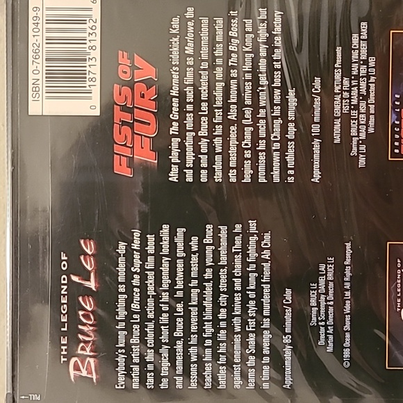 Double Feature. The Legend of Bruce Lee & Bruce Lee Fists of Fury Factory Sealed - Picture 2 of 3